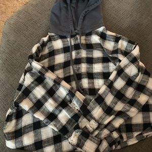 American Eagle Cropped Flannel